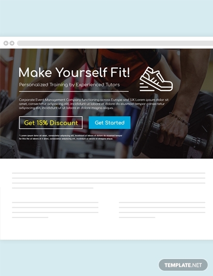 Fitness Website Header