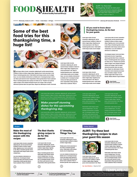 food and health newspaper
