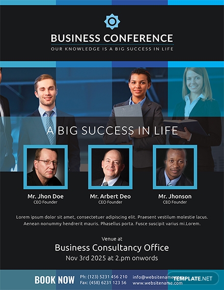 free business conference flyer template