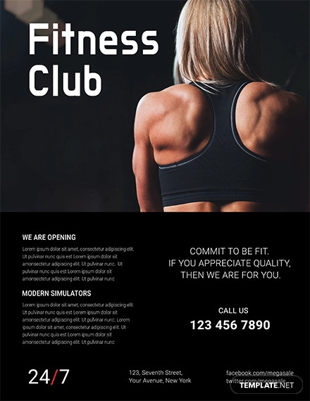 Free Fitness Club Flyer