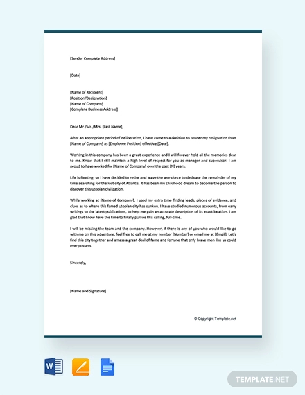 How to Write Retirement Resignation Letter? | Examples