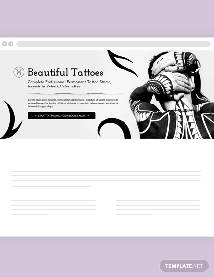 free tattoo artist blog header template
