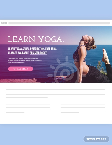 free yoga blog header design