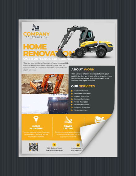 home construction company flyer