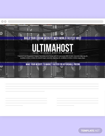 Hosting Website Header