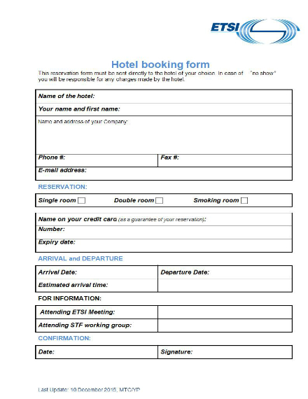 Hotel Booking Form