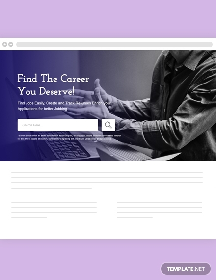 jobs and employment website header