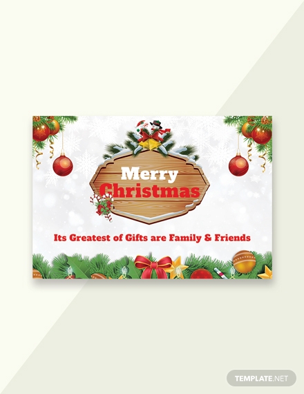 merry christmas greeting card template