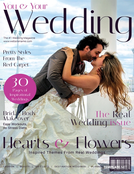 modern wedding magazine cover