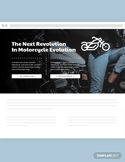 motorcycles website header