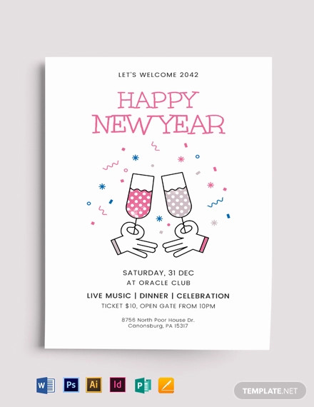 new year flyer template