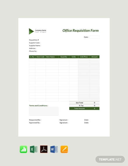 office requisition form