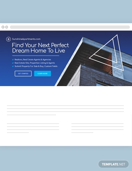 Real Estate Website Header