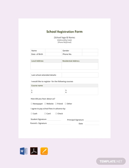 School Registration Form