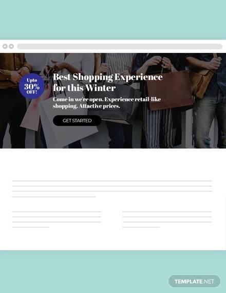 shopping website header