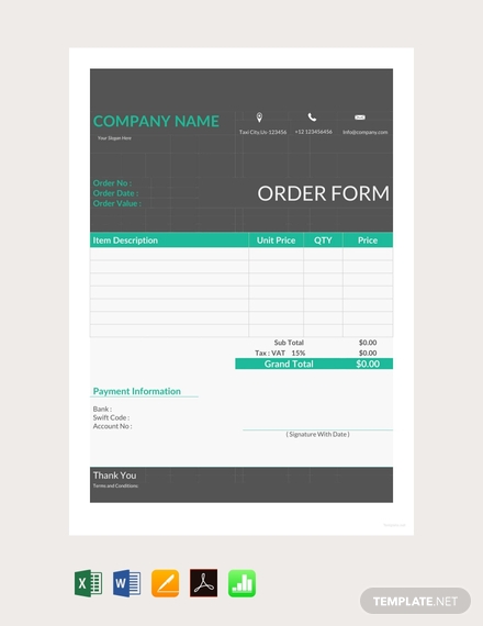 special order form