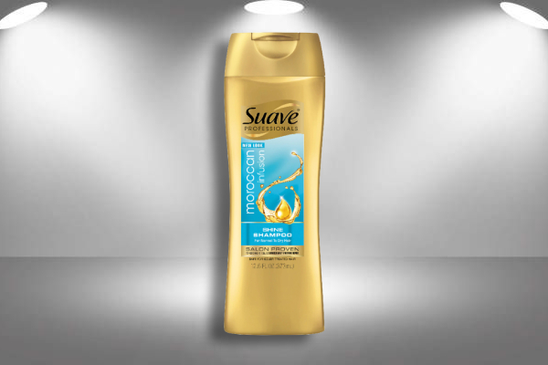 suave professionals shampoo bottle label