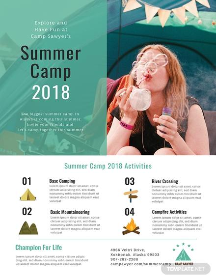 summer camp poster design