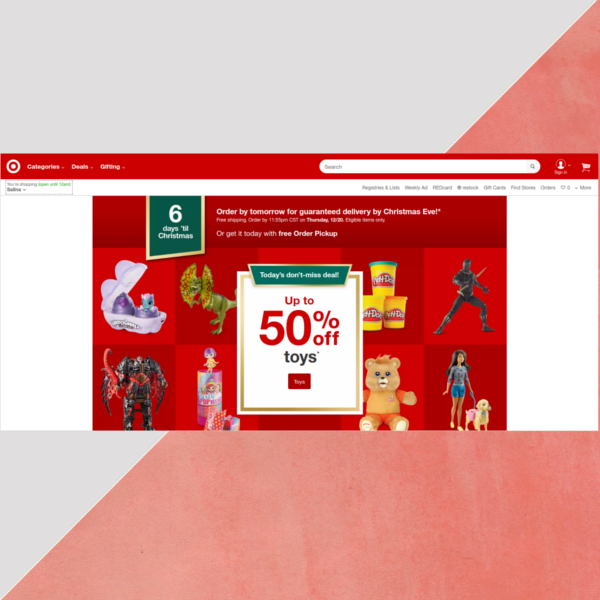 Target Website Header