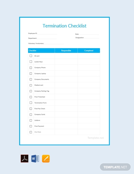 termination checklist