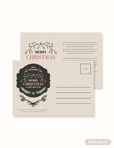 transparent christmas postcard design