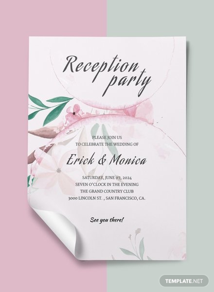 wedding reception program template sample