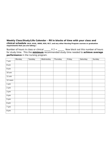 Schedule Examples - 17+ Templates in Word | Examples