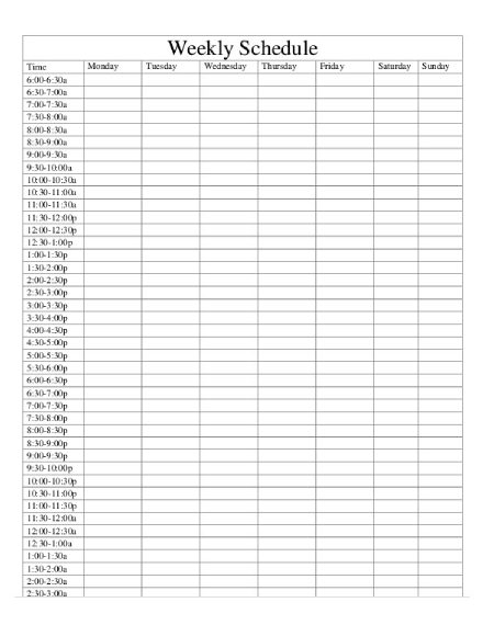 14+ Schedule Examples & Templates in Excel | Examples