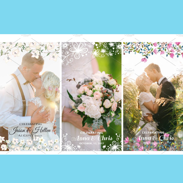 9 Wedding Snapchat Geofilters Set