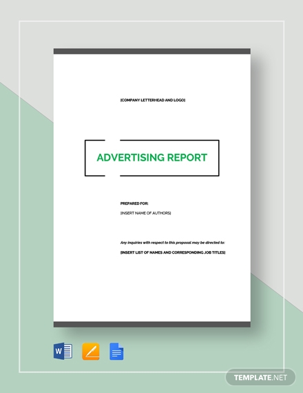 advertising report template