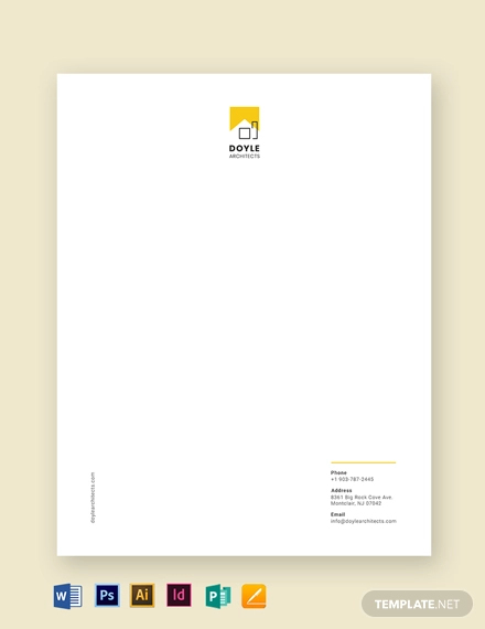 architect letterhead template