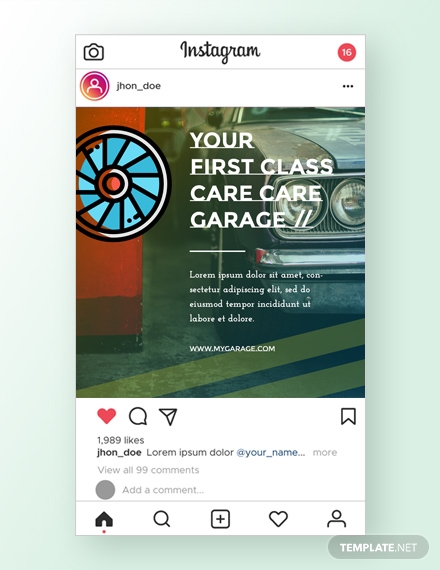 automobile instagram ad template