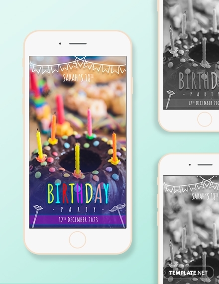 birthday party snapchat geofilters template