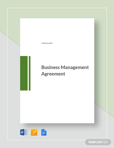 business management agreement template