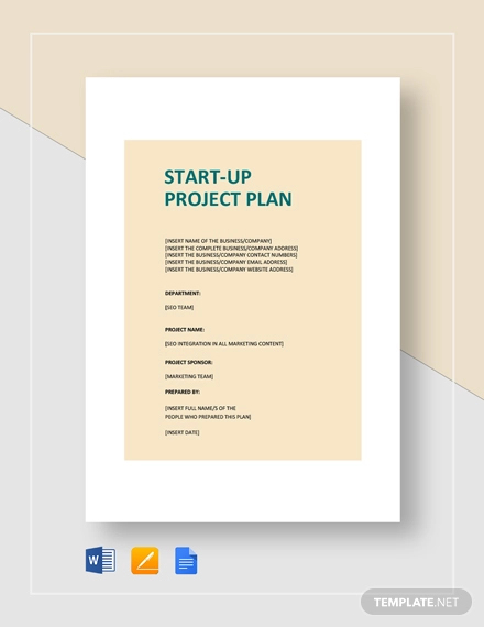 Business Start Up Project Plan 