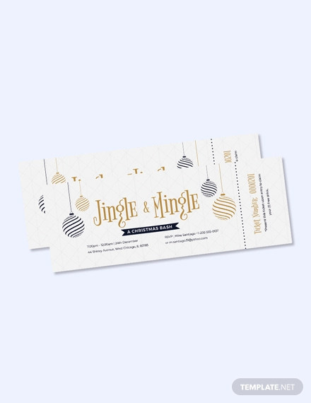 Christmas Party Ticket Template