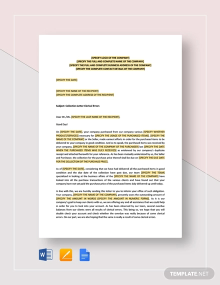 45 Effective Collection Letter Templates & Samples ᐅ TemplateLab