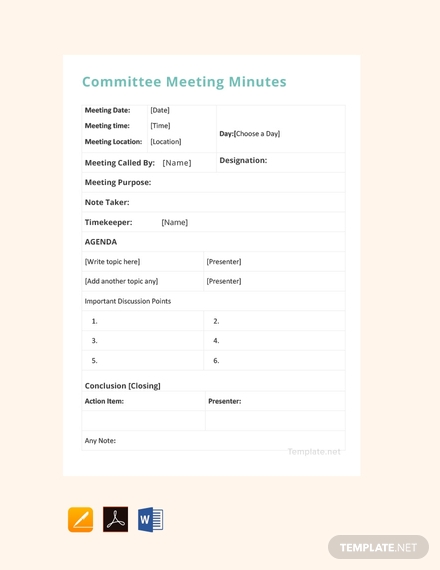 committee meeting minutes