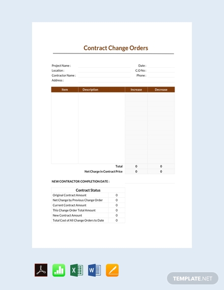 contract change order
