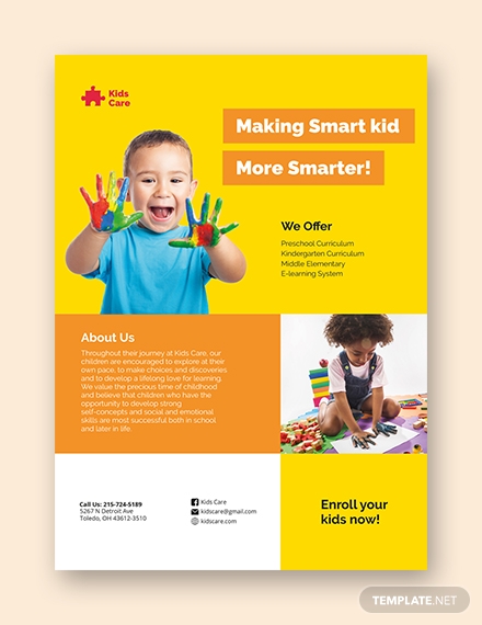 day care flyer template