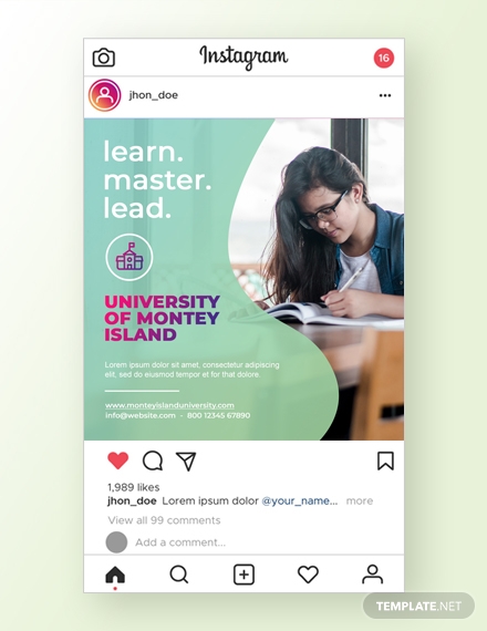 education instagram ad