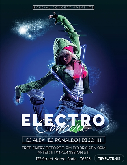 electro concert flyer