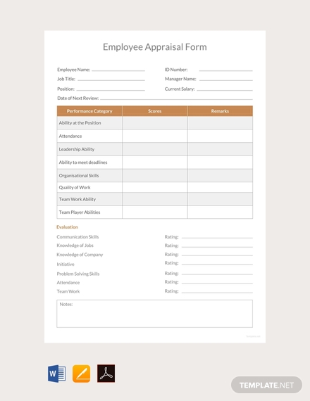 employee appraisal form