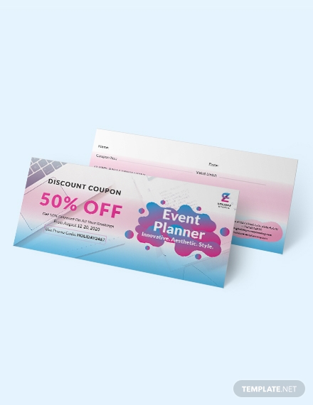 event planner coupon template