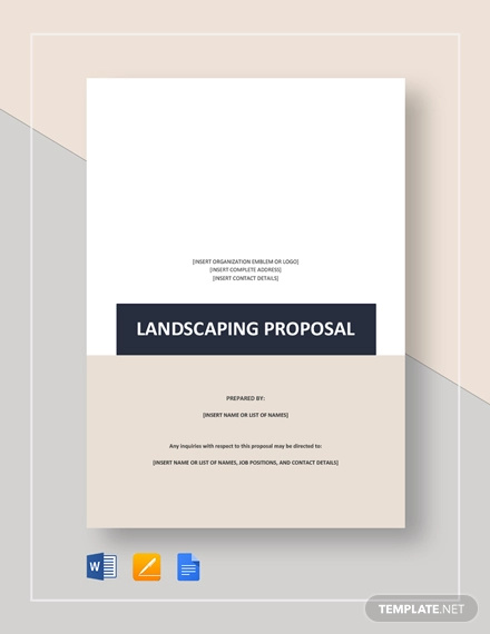 landscaping proposal template