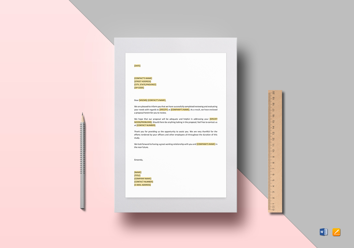 letter enclosing proposal template