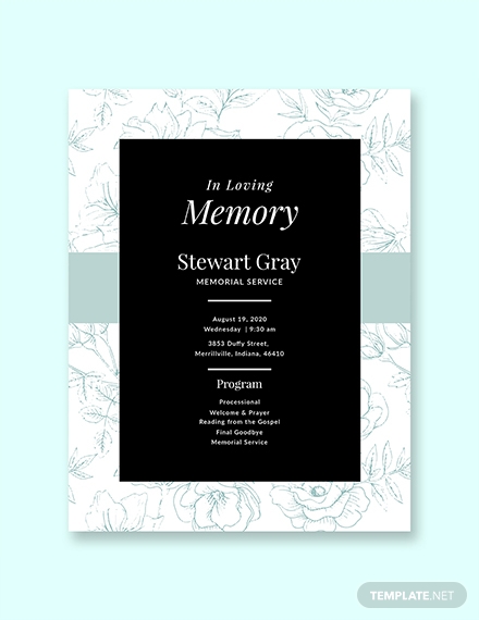 memorial program template