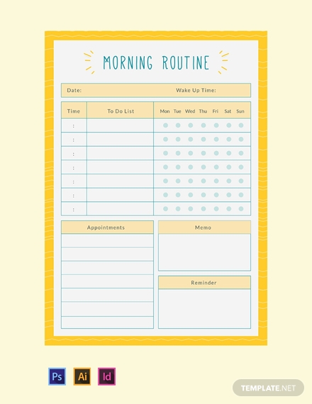 morning routine planner