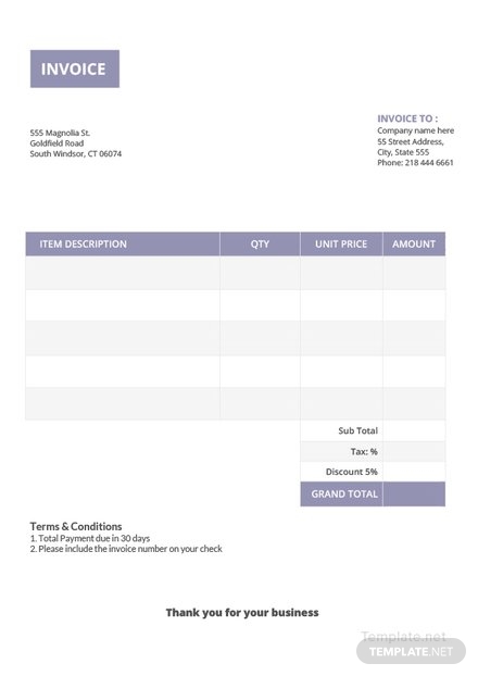 new basic invoice template