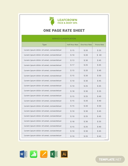 folio institutional rate sheet